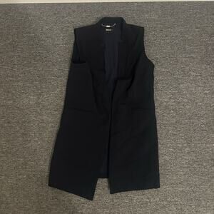 DKNY Sleeveless Lapel Vest Navy Long Size Women’s 8